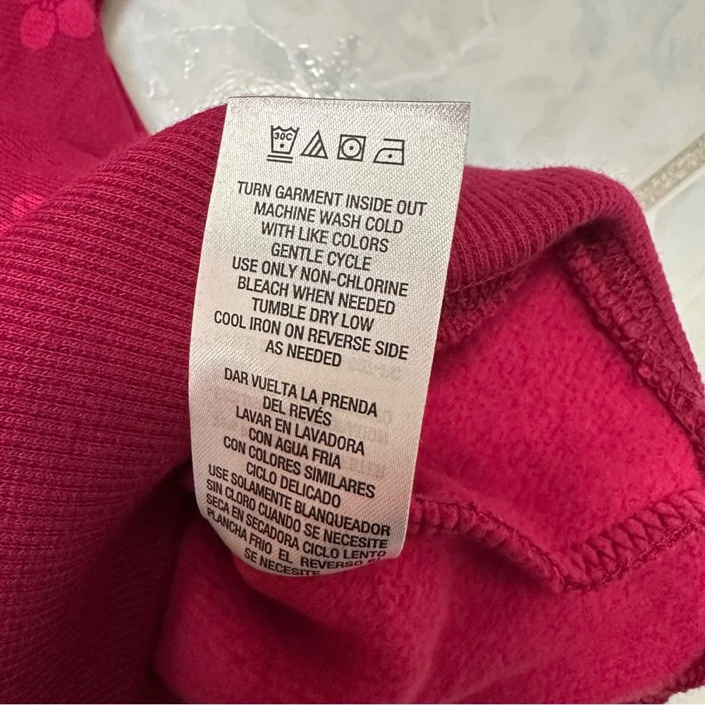 NWT GAP Youth Red Floral Fleece Hoodie and Cargo Pant Set Size Small